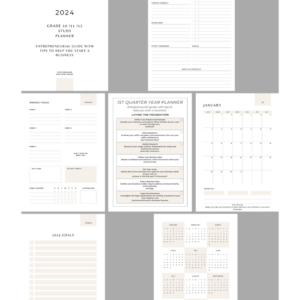 2024  - Grades 10-11-12 Study Planner